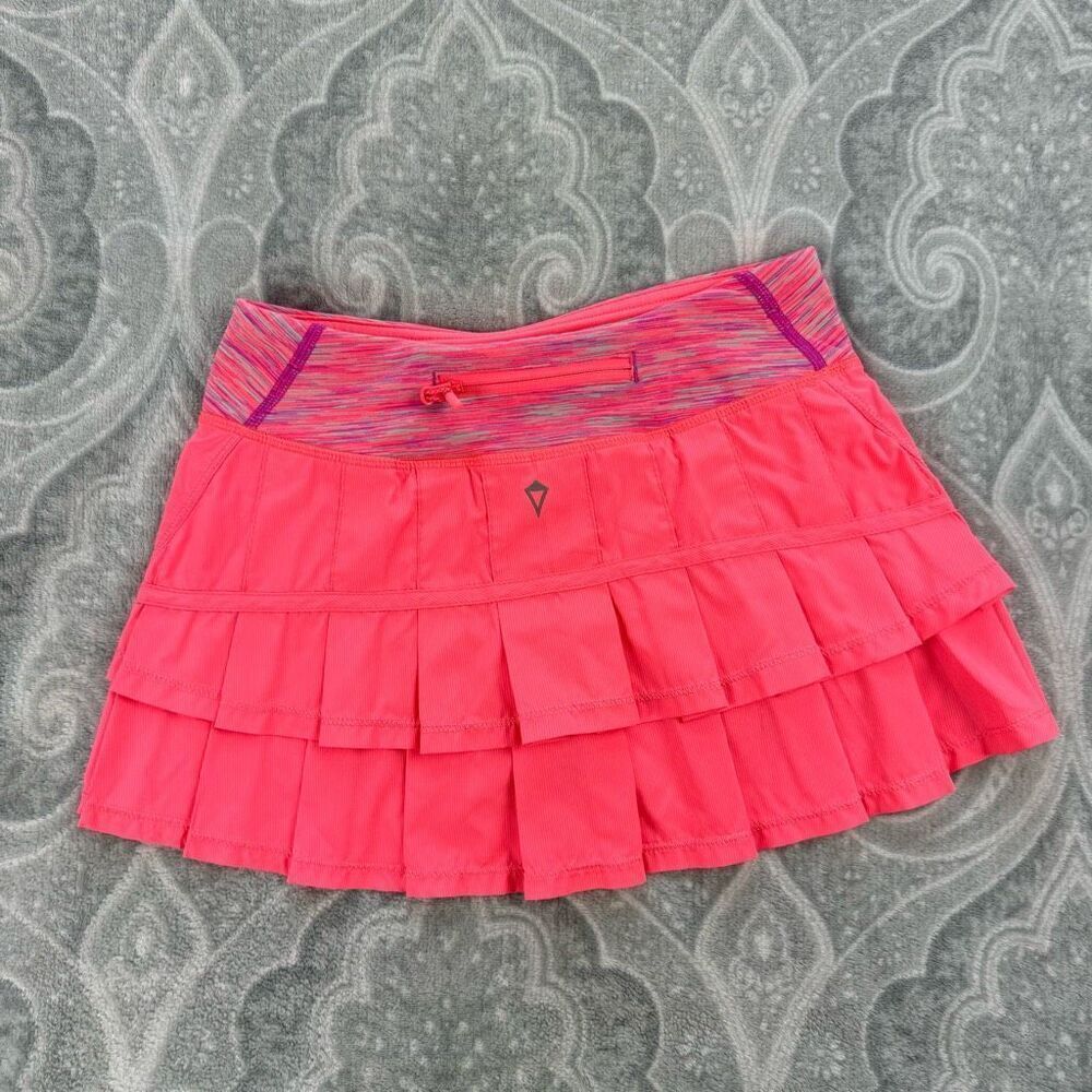 Ivivva Pink and Red Ruffled Skirt